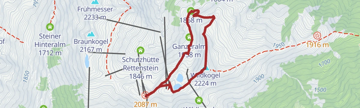 Route map: Neukirchen: Wildkogel Panoramaweg